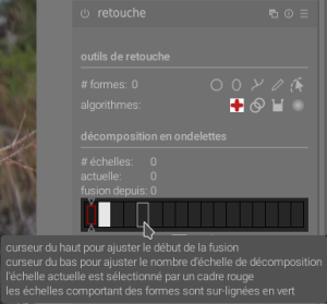 Infobulle sur le module retouche